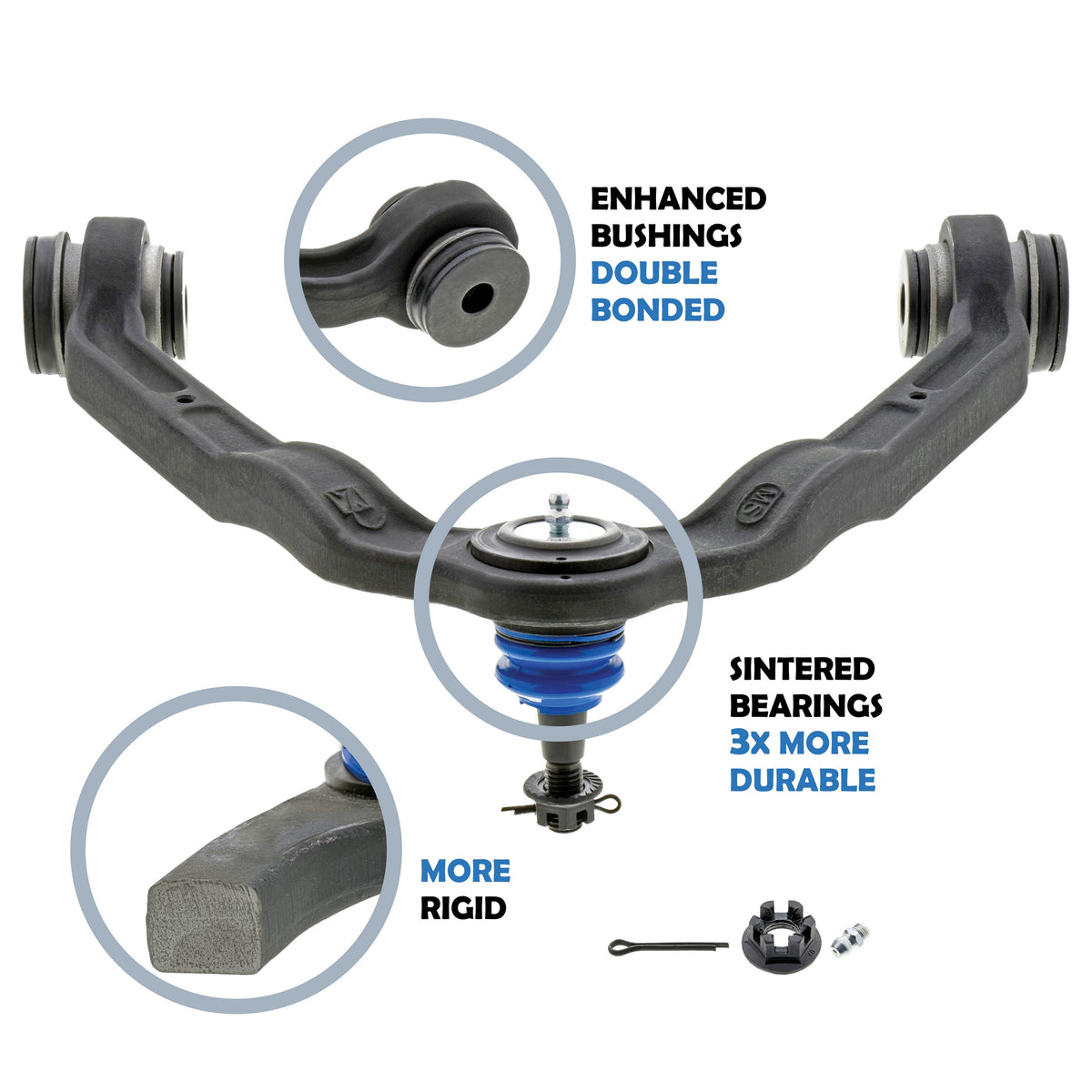 Mevotech Supreme Suspension Control Arm and Ball Joint Assembly CMS20268