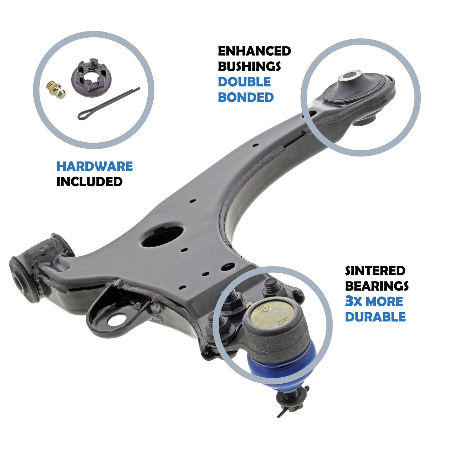 Mevotech Supreme Suspension Control Arm and Ball Joint Assembly CMS20329
