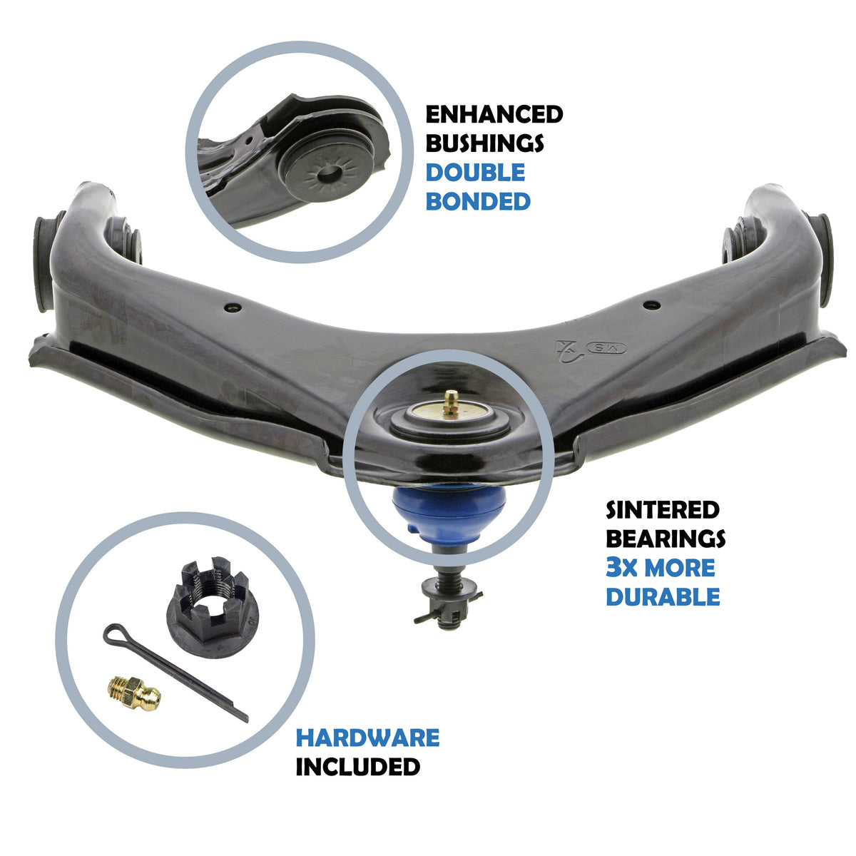 Mevotech Supreme Suspension Control Arm and Ball Joint Assembly CMS20360