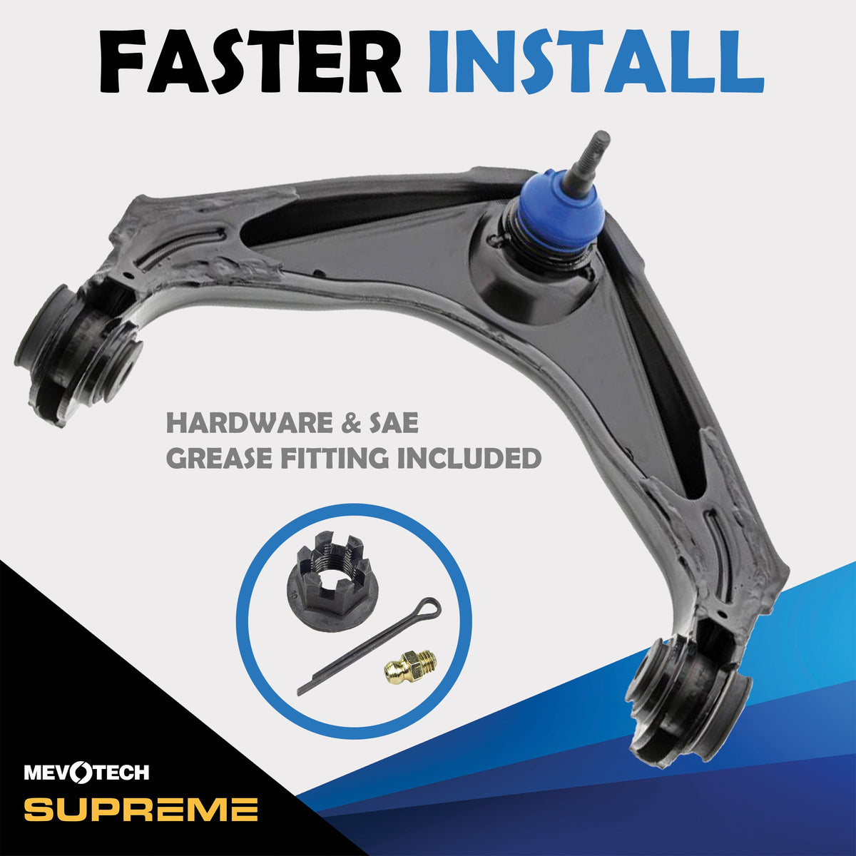 Mevotech Supreme Suspension Control Arm and Ball Joint Assembly CMS20360