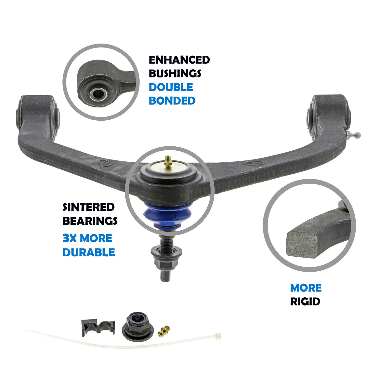 Mevotech Supreme Suspension Control Arm and Ball Joint Assembly CMS251058