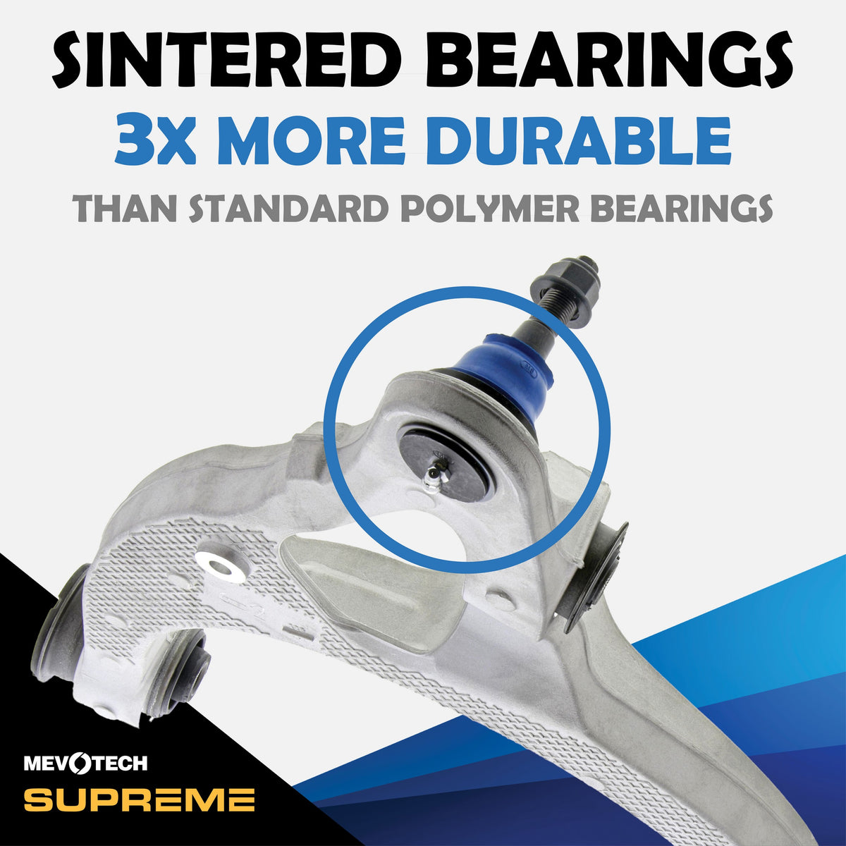 Mevotech Supreme Suspension Control Arm and Ball Joint Assembly CMS251269