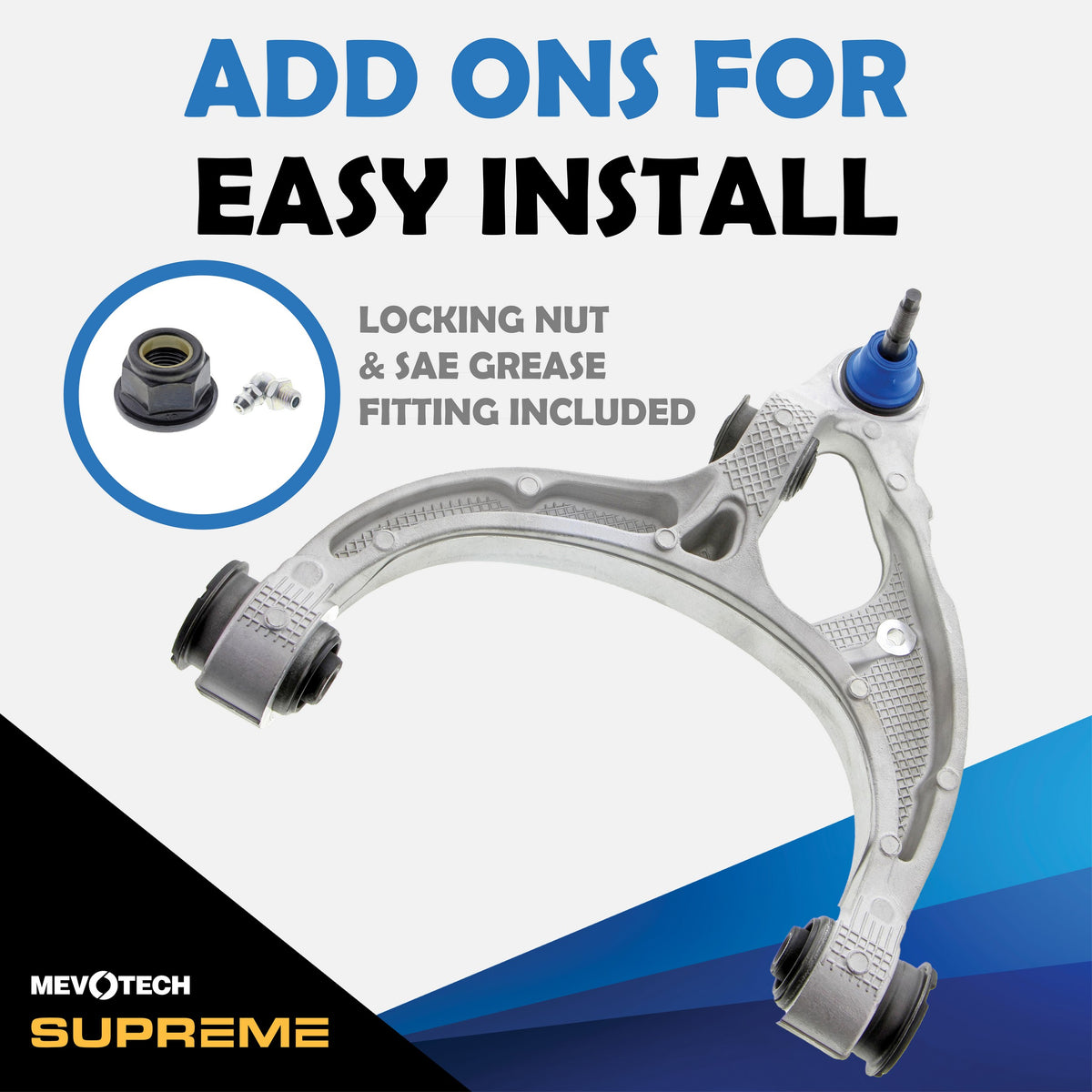 Mevotech Supreme Suspension Control Arm and Ball Joint Assembly CMS251269