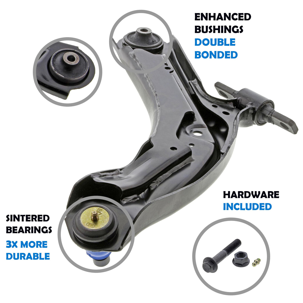 Mevotech Supreme Suspension Control Arm and Ball Joint Assembly CMS301169