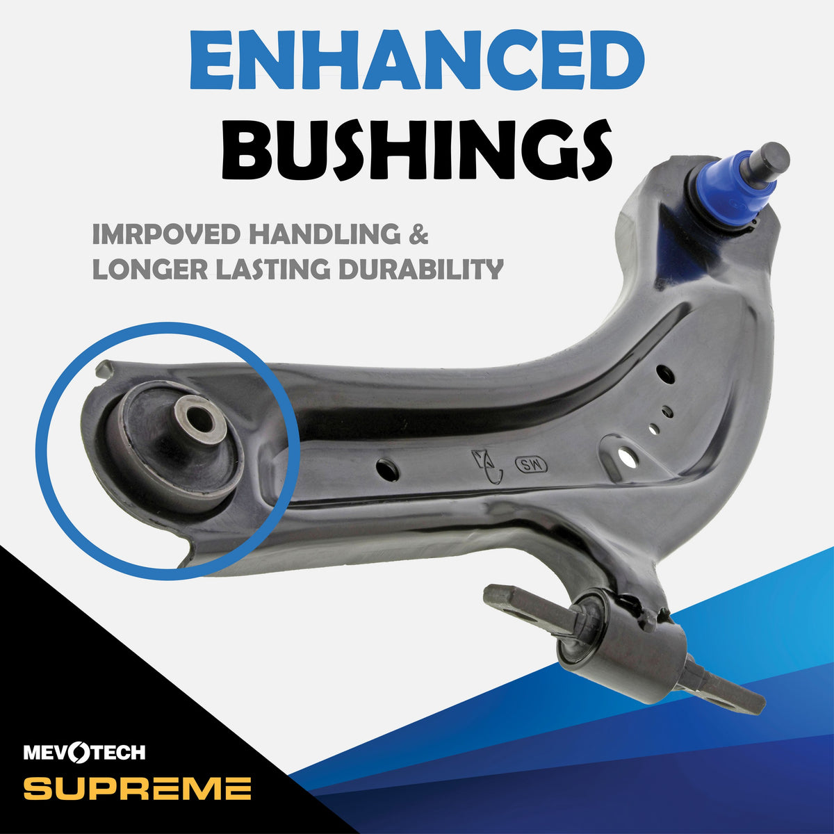 Mevotech Supreme Suspension Control Arm and Ball Joint Assembly CMS301169