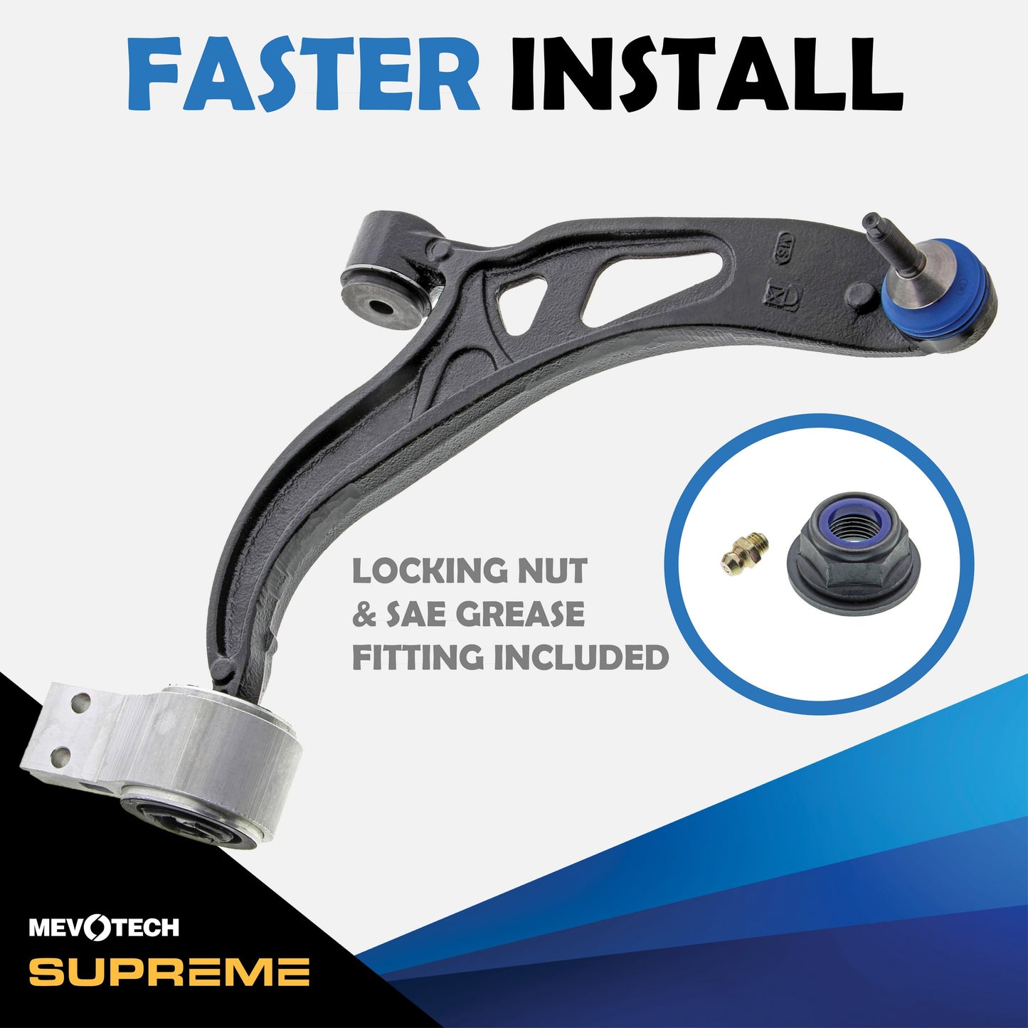 Mevotech Supreme Suspension Control Arm and Ball Joint Assembly CMS40186