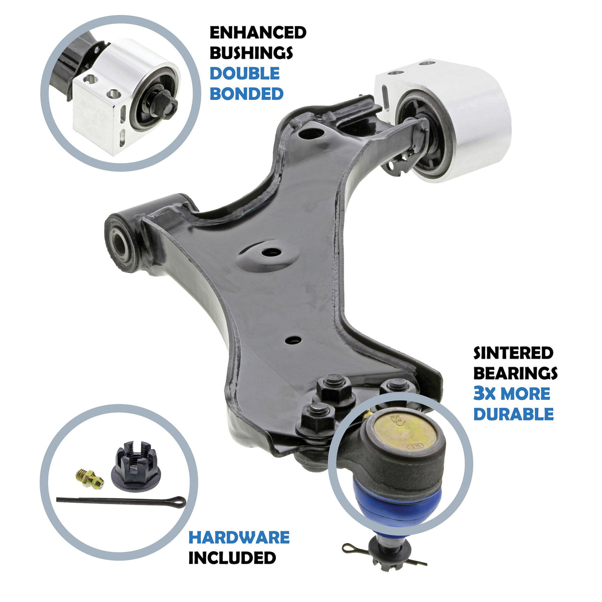 Mevotech Supreme Suspension Control Arm and Ball Joint Assembly CMS501117