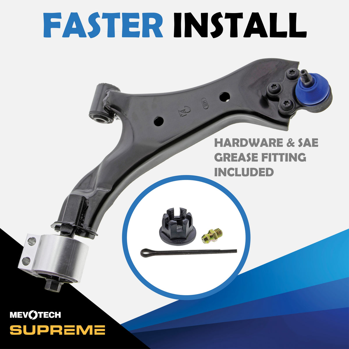 Mevotech Supreme Suspension Control Arm and Ball Joint Assembly CMS501118
