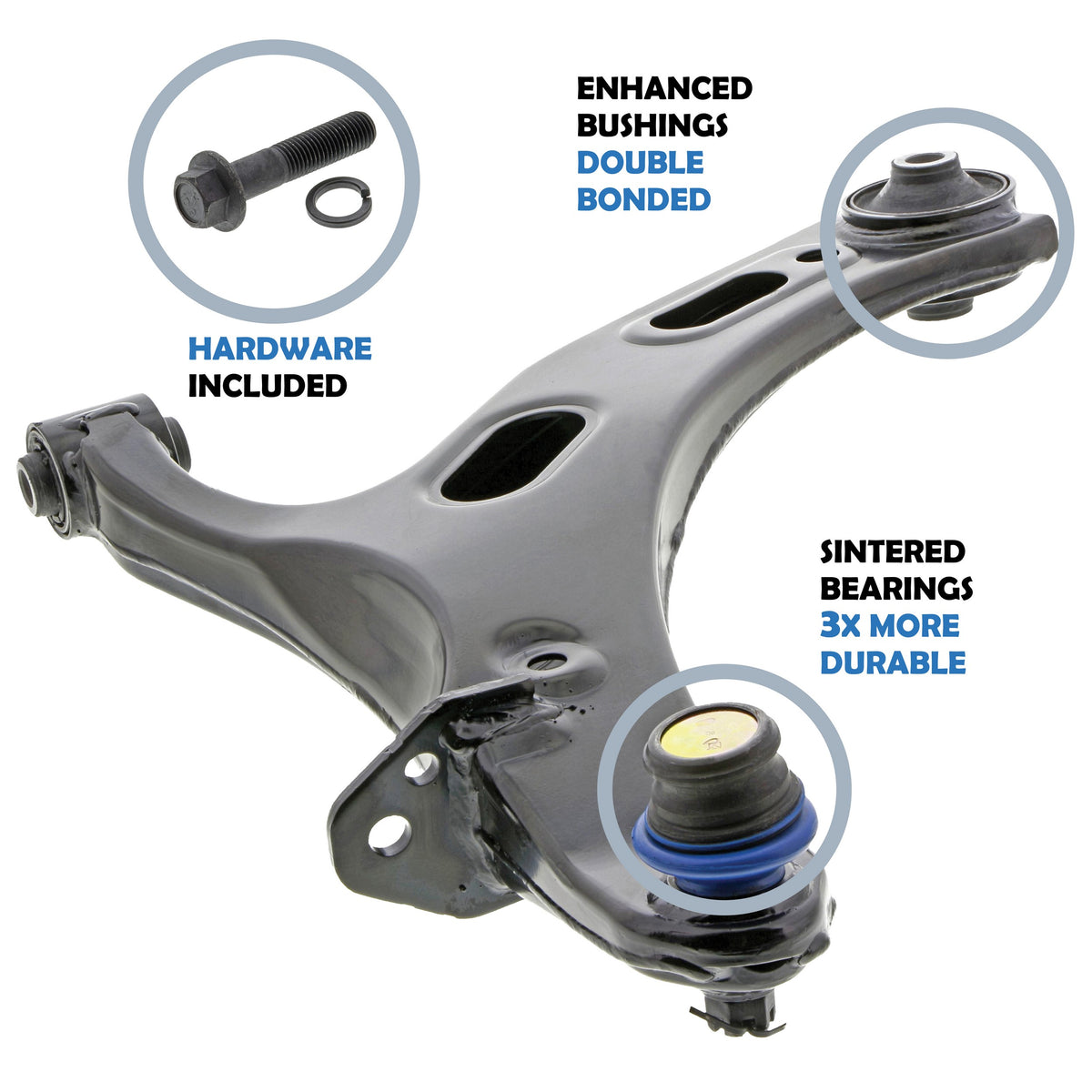 Mevotech Supreme Suspension Control Arm and Ball Joint Assembly CMS801115