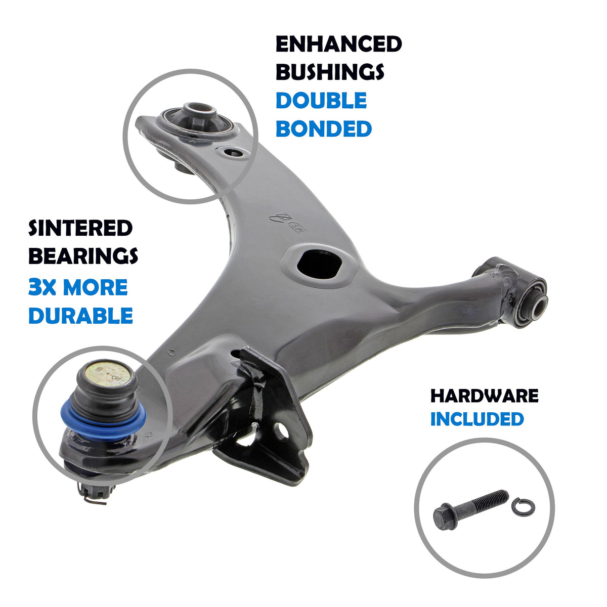 Mevotech Supreme Suspension Control Arm and Ball Joint Assembly CMS801226