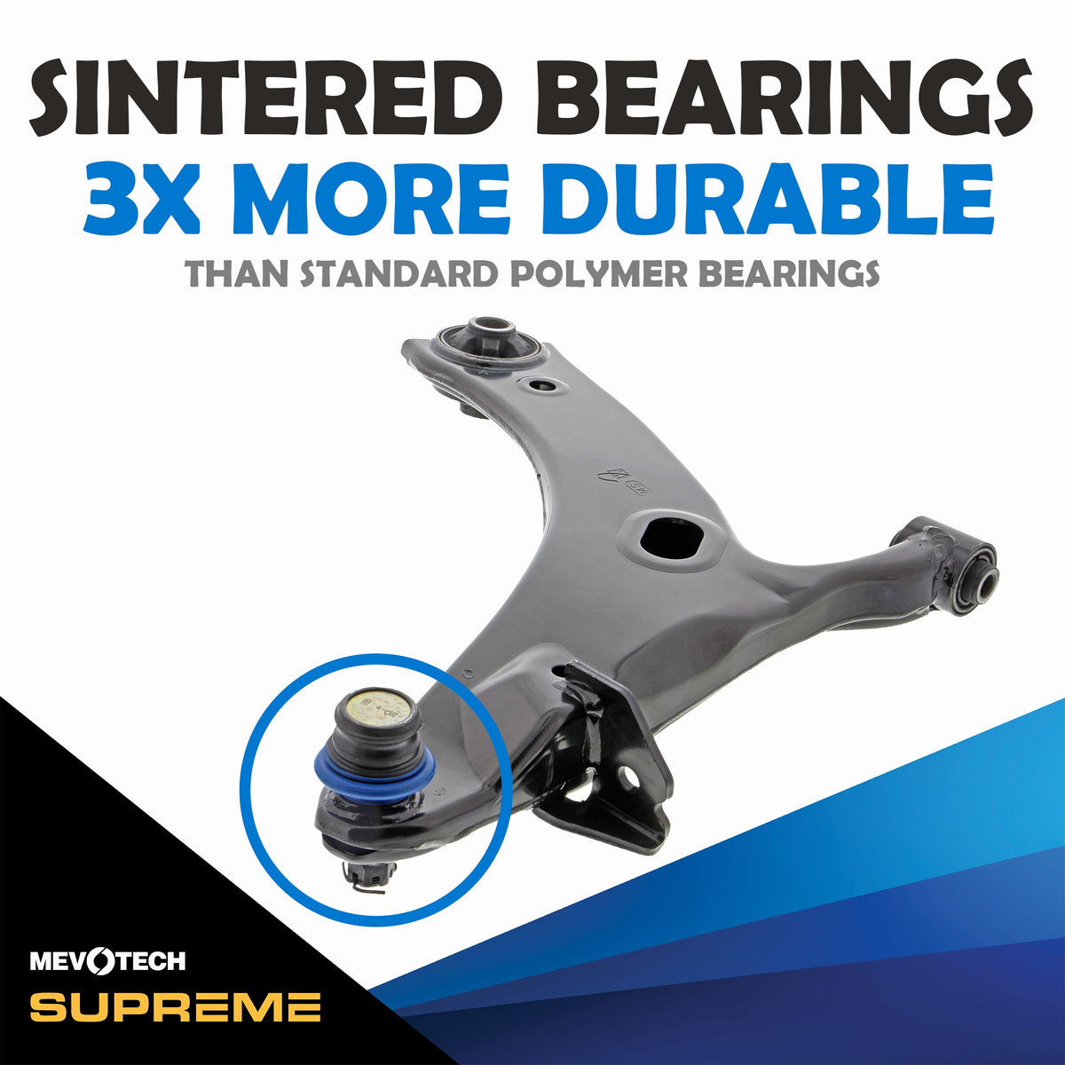 Mevotech Supreme Suspension Control Arm and Ball Joint Assembly CMS801226