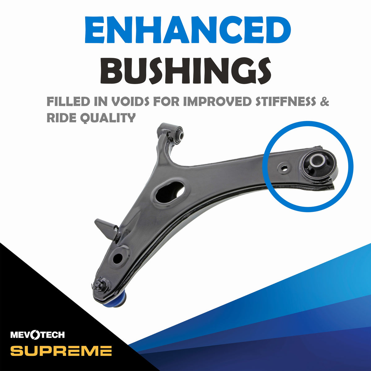 Mevotech Supreme Suspension Control Arm and Ball Joint Assembly CMS801226