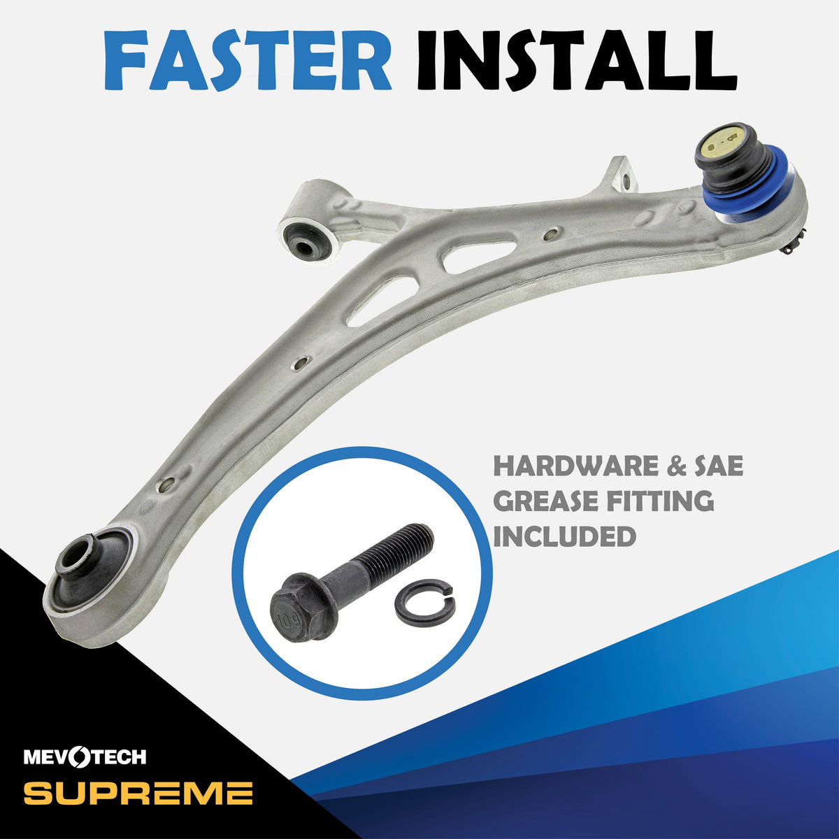 Mevotech Supreme Suspension Control Arm and Ball Joint Assembly CMS80181