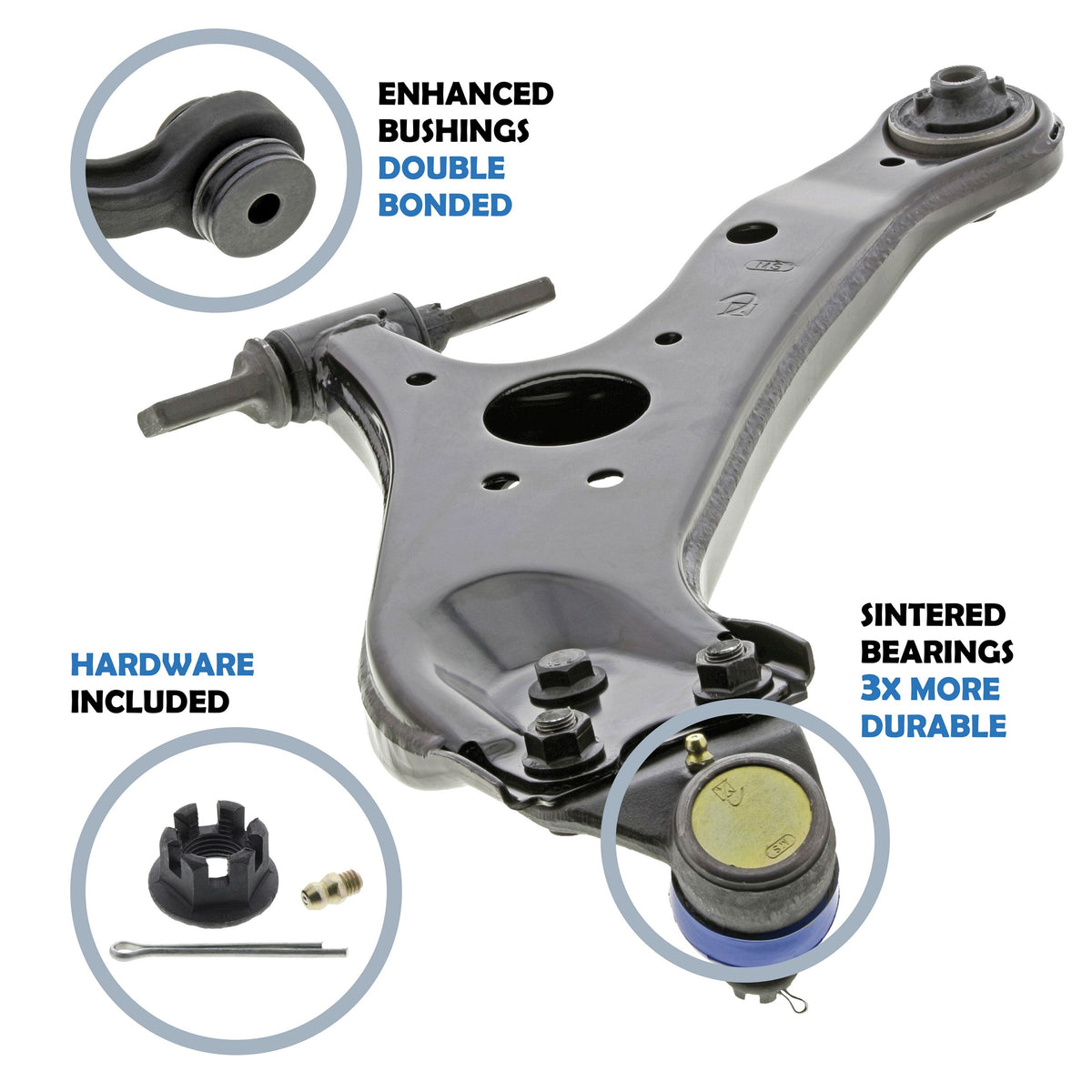 Mevotech Supreme Suspension Control Arm and Ball Joint Assembly CMS861131