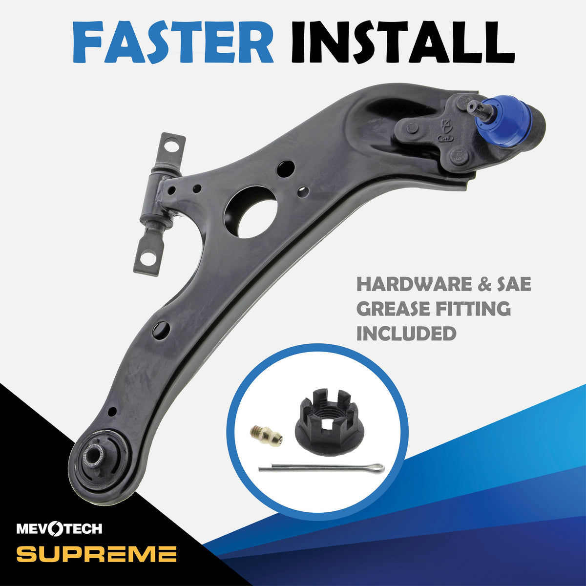 Mevotech Supreme Suspension Control Arm and Ball Joint Assembly CMS861131