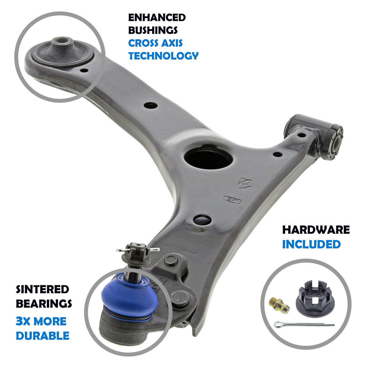 Mevotech Supreme Suspension Control Arm and Ball Joint Assembly CMS861154