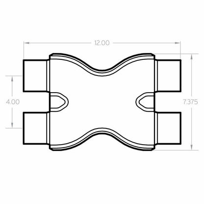 MagnaFlow Exhaust Products Stainless X-Pipe 2.25in In/Out Universal MAG10790