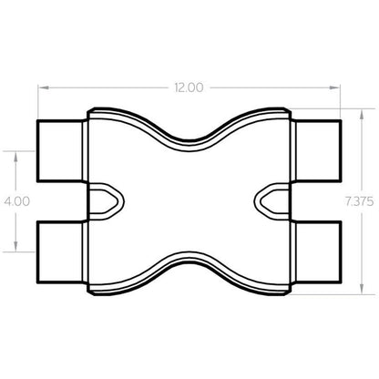 MagnaFlow Exhaust Products Stainless X-Pipe 2.25in In/Out Universal MAG10790