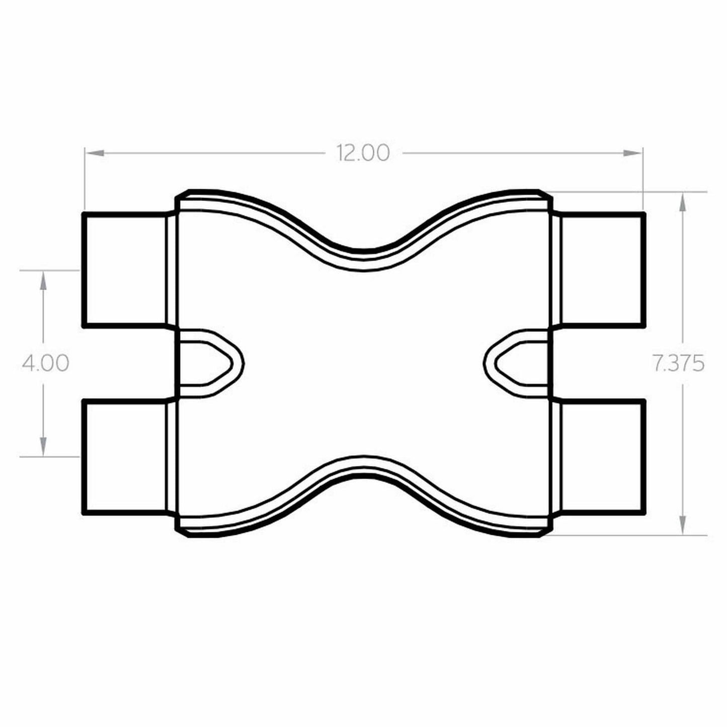 MagnaFlow Exhaust Products Stainless Tru-X Crossover 2.5in Dual MAG10791