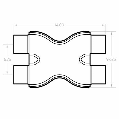 MagnaFlow Exhaust Products Stainless Tru-X Crossover 3in Dual MAG10792