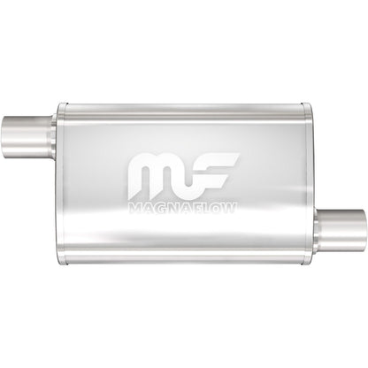 MagnaFlow Exhaust Products Stainless Muffler 2.25in. Offset In/Out MAG11235
