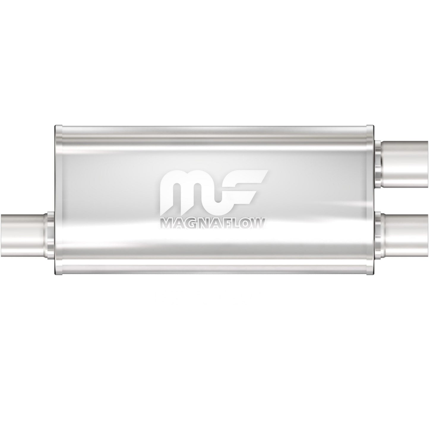 MagnaFlow Exhaust Products Stainless Muffler 2.5in Inlet Offset/Dual 2.25in MAG12266