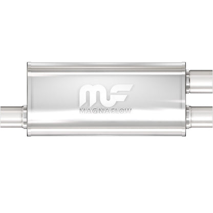 MagnaFlow Exhaust Products Stainless Muffler 2.5in Inlet Offset/Dual 2.25in MAG12266