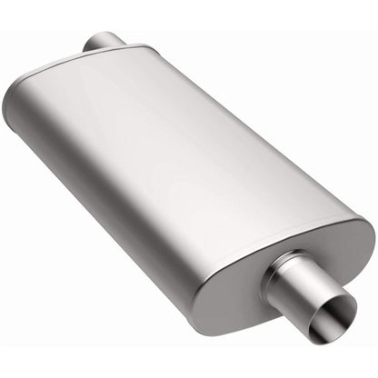 MagnaFlow Exhaust Products Stainless Muffler 2.5in Center In / Offset Out MAG13256