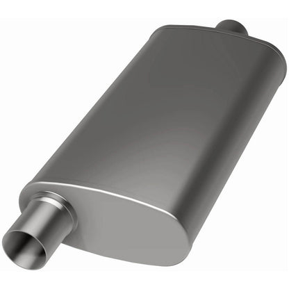 MagnaFlow Exhaust Products Stainless Muffler 2.5in Center In / Offset Out MAG13256