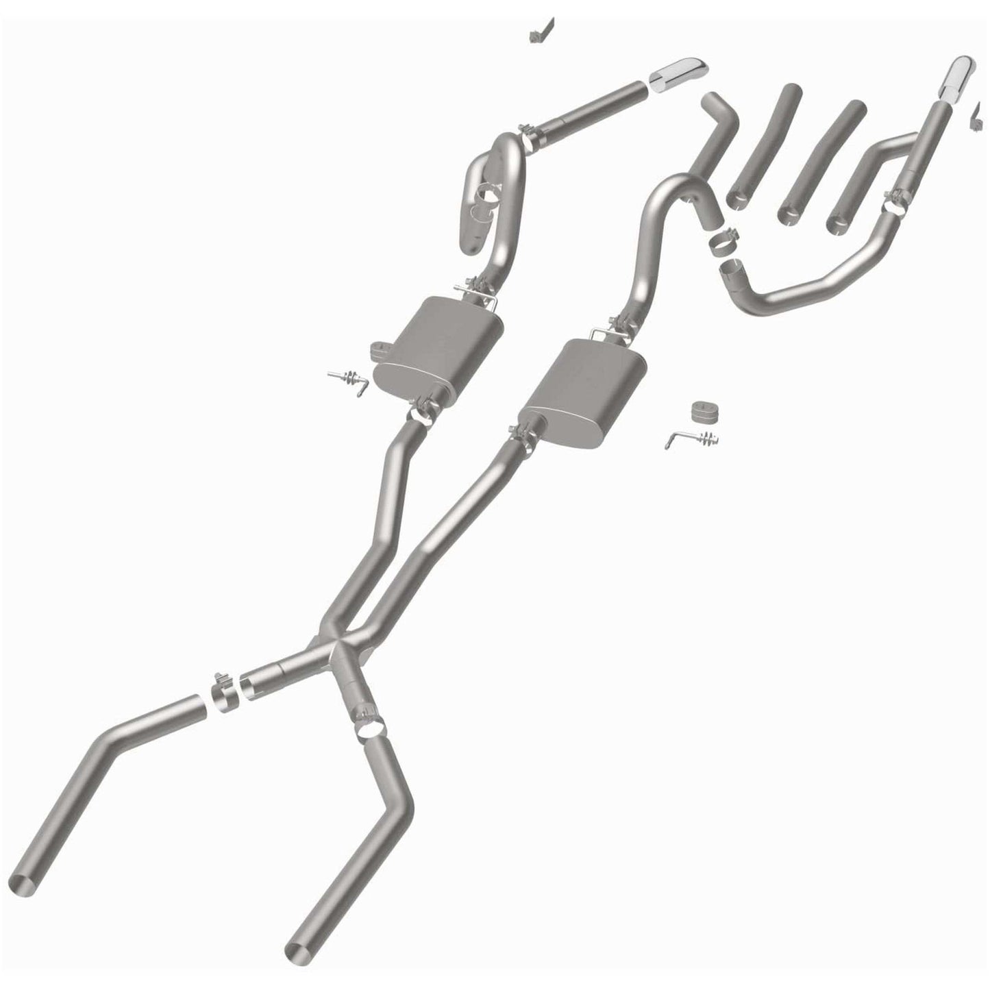 MagnaFlow Exhaust Products 64-67 GM A Body 2.5in Dual Exhaust System MAG15893