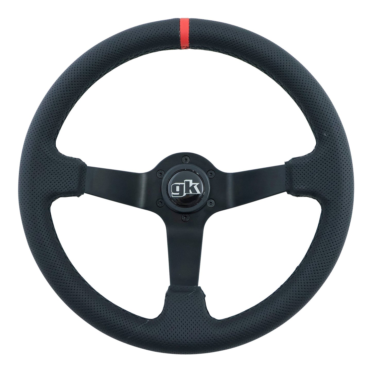 GKTech Steering wheel 350mm Deep dished perforated leather