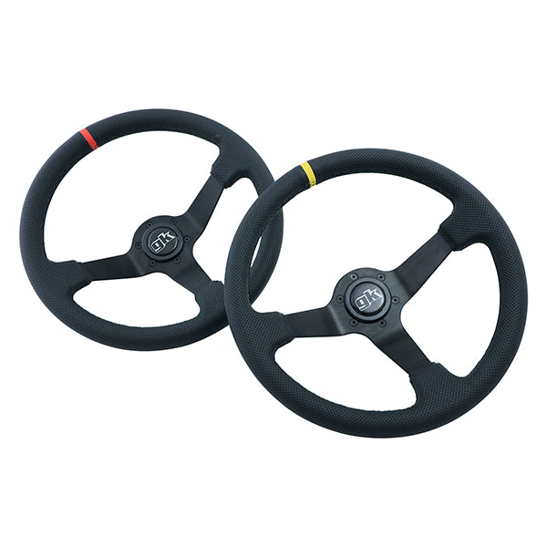 GKTech Steering wheel 350mm Deep dished perforated leather