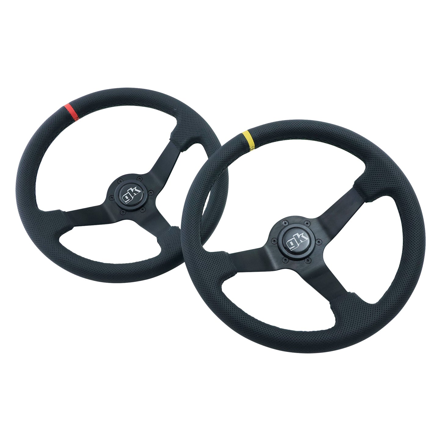 GKTech Steering wheel 350mm Deep dished perforated leather