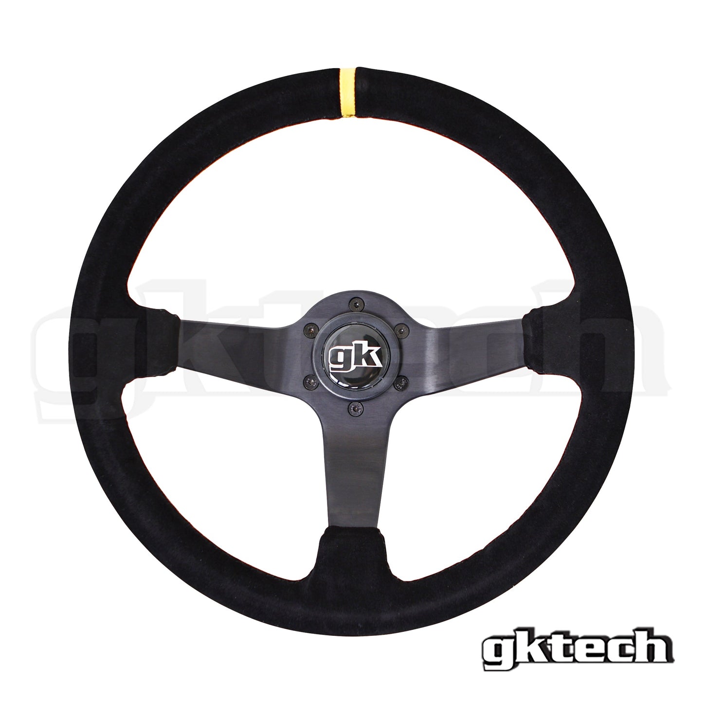 GKTech Steering wheel 350mm Deep dished suede