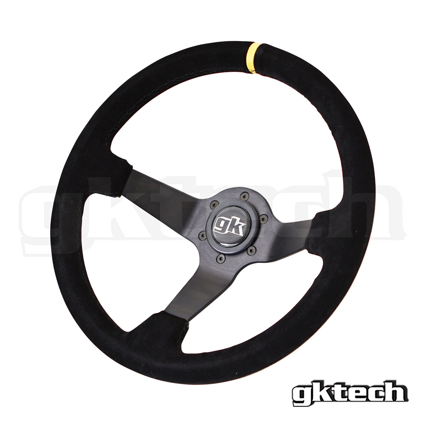 GKTech Steering wheel 350mm Deep dished suede