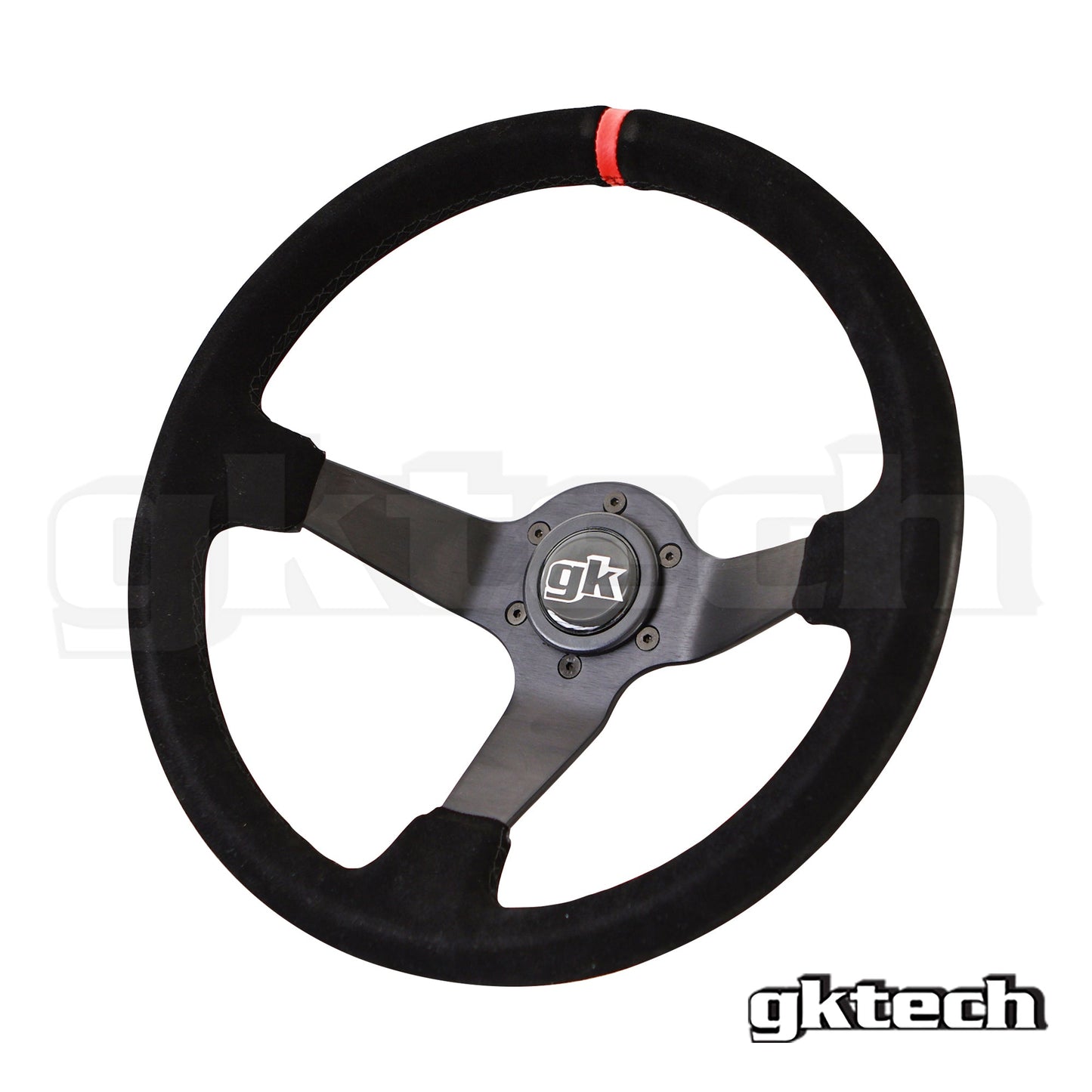 GKTech Steering wheel 350mm Deep dished suede