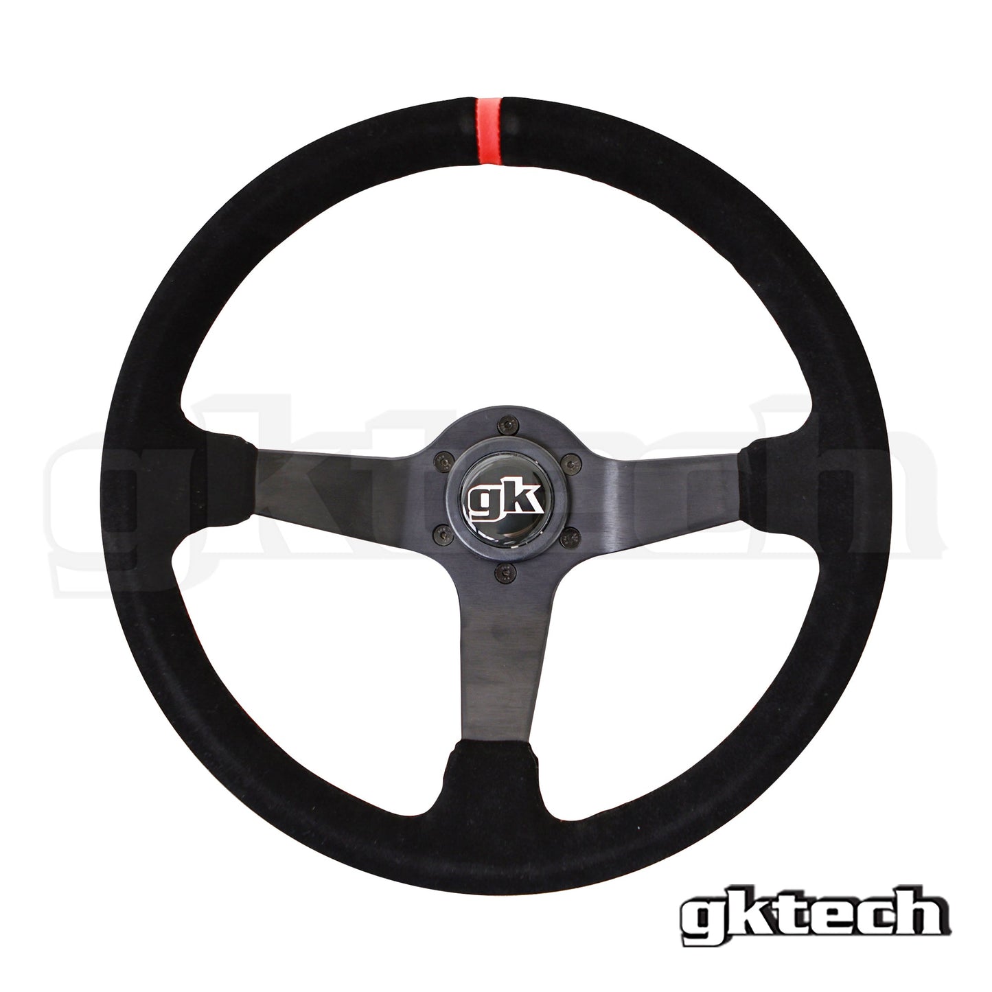 GKTech Steering wheel 350mm Deep dished suede