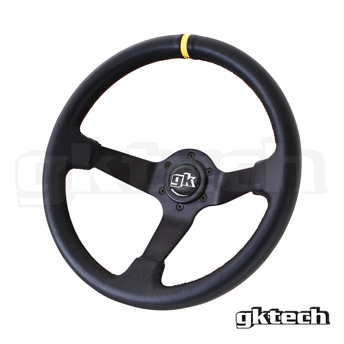 GKTech Steering wheel 350mm Deep dished leather