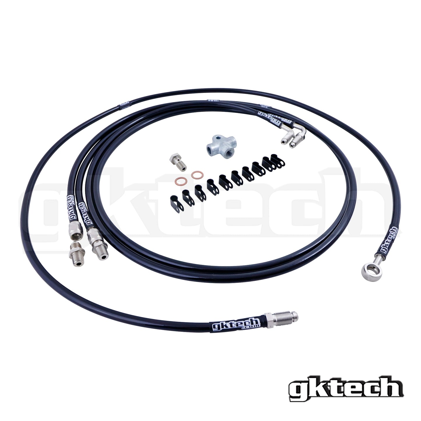 GKTech Toyota JZX Wilwood Stand Alone SS Braided Brake Line Kit
