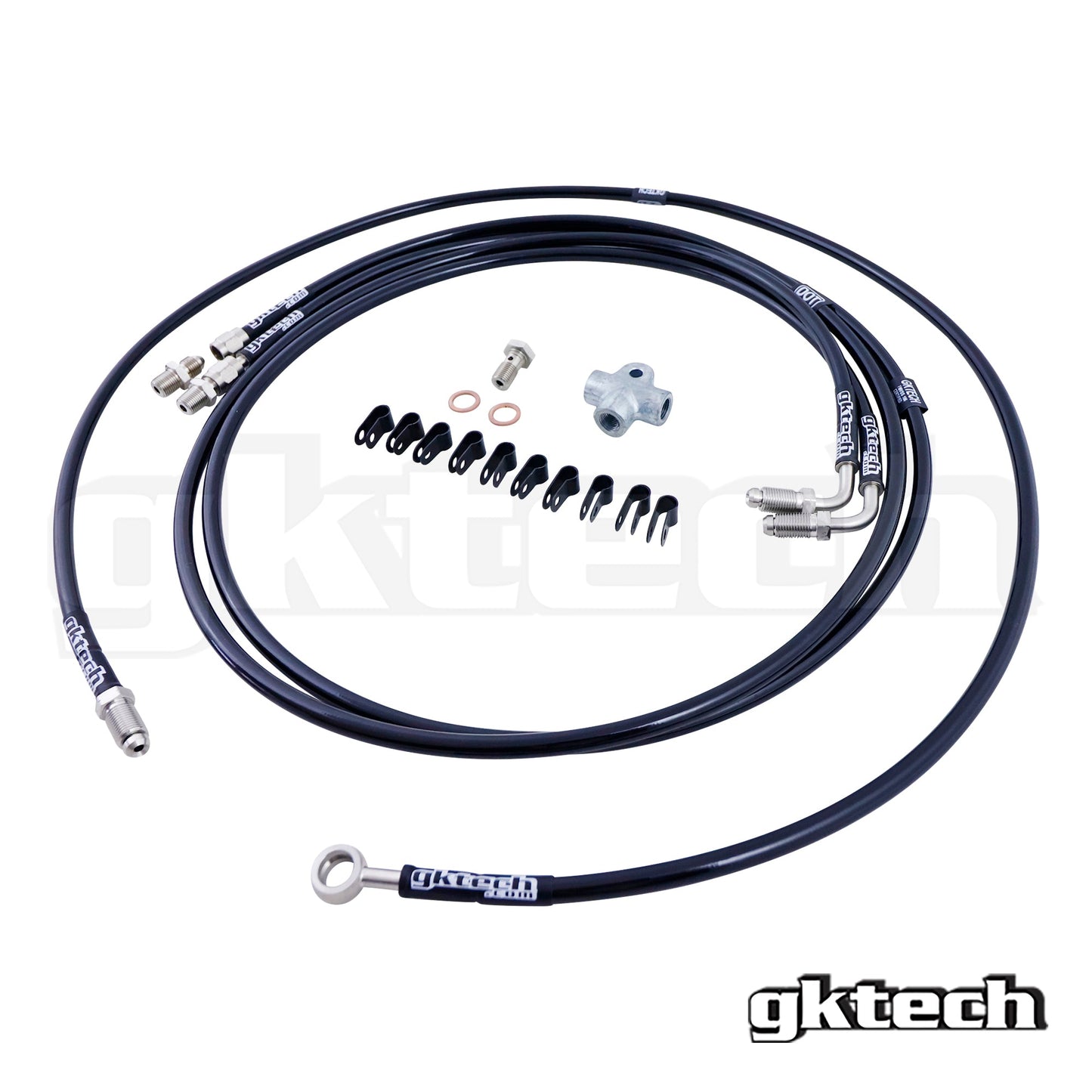 GKTech Toyota JZX Wilwood Stand Alone SS Braided Brake Line Kit