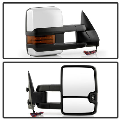 SPYDER xTune Chevy Silverado 99-06 G3 LED Signal Telescoping Mirror Chrome - SET MIR-CS03S-G3C-MA-AM-SET 9936746