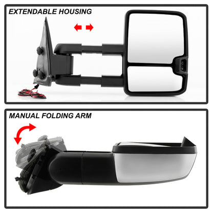 SPYDER xTune Chevy Silverado 99-06 G3 LED Signal Telescoping Mirror Chrome - SET MIR-CS03S-G3C-MA-AM-SET 9936746