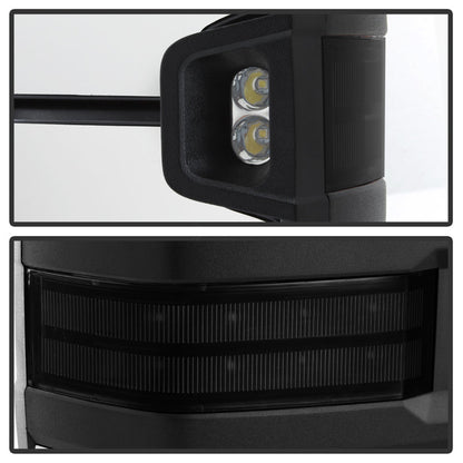 SPYDER xTune Chevy Silverado 07-13 Heated Smoke LED Signal Telescoping Mirrors MIR-CSIL07S-G2-PWH-SM-SET 9936722