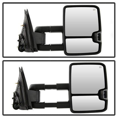 SPYDER xTune Chevy Silverado 14-16 Heated Amber LED Signal Telescoping Mirrors MIR-CSIL14S-G2-PWH-AM-SET 9936708