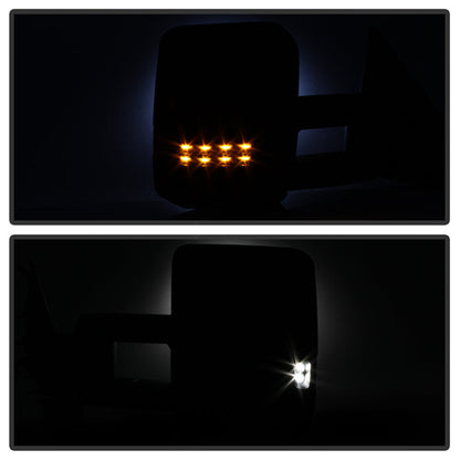 SPYDER xTune Chevy Silverado 14-16 Heated Amber LED Signal Telescoping Mirrors MIR-CSIL14S-G2-PWH-AM-SET 9936708