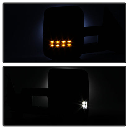 SPYDER xTune Chevy Silverado 14-16 Heated Smoke LED Signal Telescoping Mirrors MIR-CSIL14S-G2-PWH-SM-SET 9936739