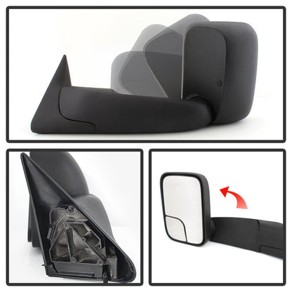 SPYDER Xtune Dodge Ram 98-01 Manual Extendable Power Heated Adjust Mirror Left MIR-DRAM98-PW-L 9932793