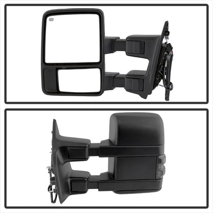 SPYDER xTune Ford SuperDuty 08-15 Extendable Heated Mirrors w/ LED Signal Smoke MIR-FDSD08S-PW-SM-SET 9935831