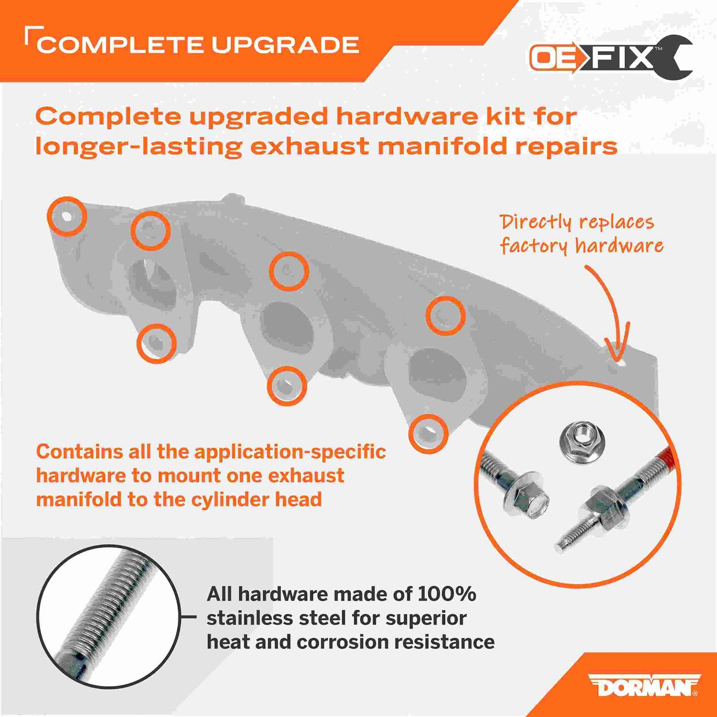 Dorman - HELP EXHAUST MANIFOLD HARDWARE KIT 03218HP