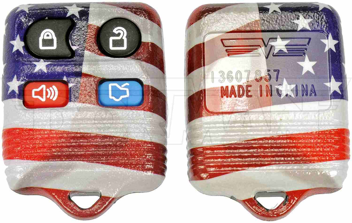 Dorman - Help Keyless Entry Transmitter Cover with American Flag for 1995-2016 Ford, 1995-2012 Lincoln, 1995-2011 Mercury 13607US